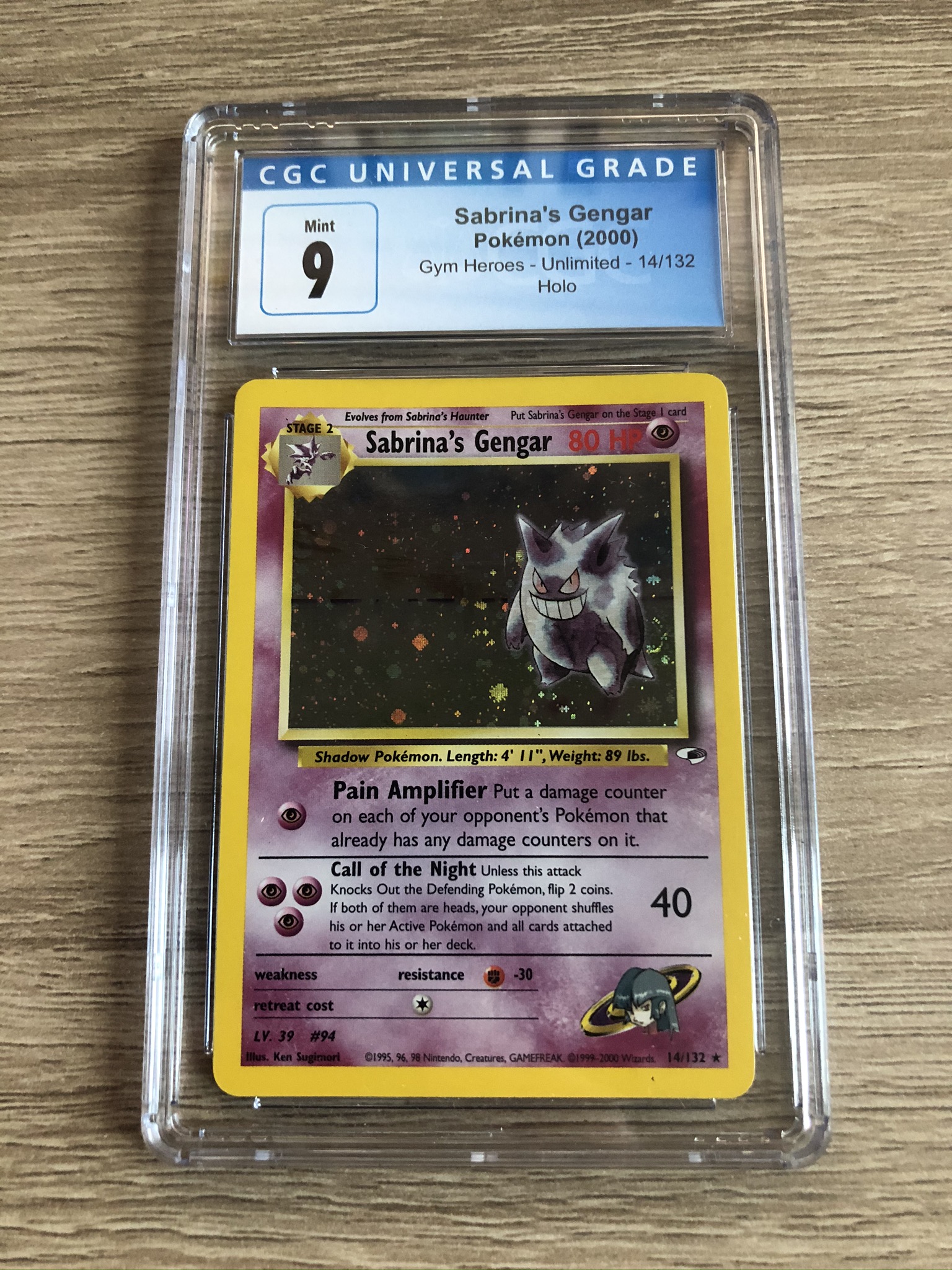 Japanese Fossil 94 Gengar Holo PSA 8